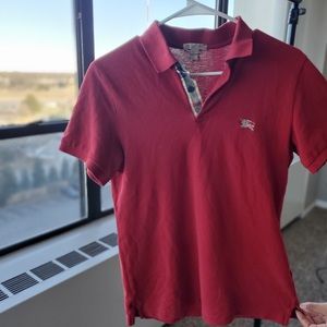 Red Burberry Polo